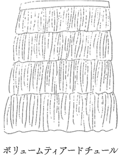 ボリュームティアードチュール