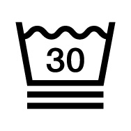 非常に弱く洗濯機30℃まで