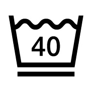 弱く洗濯機40℃まで