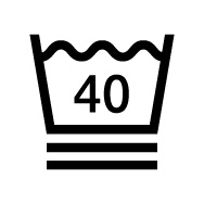 非常に弱く洗濯機洗い40℃まで