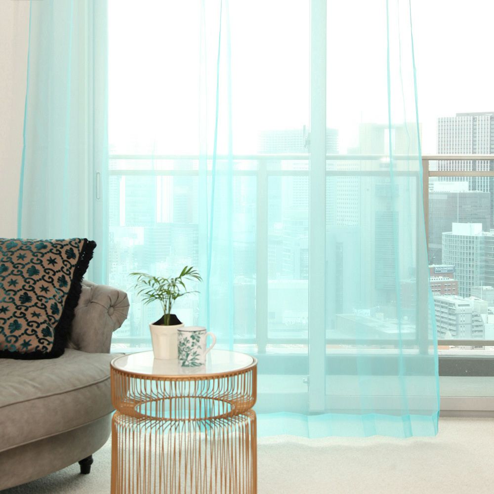 レジェ】 選べる12色 オーガンジー 洗濯可 透け感 レースカーテン