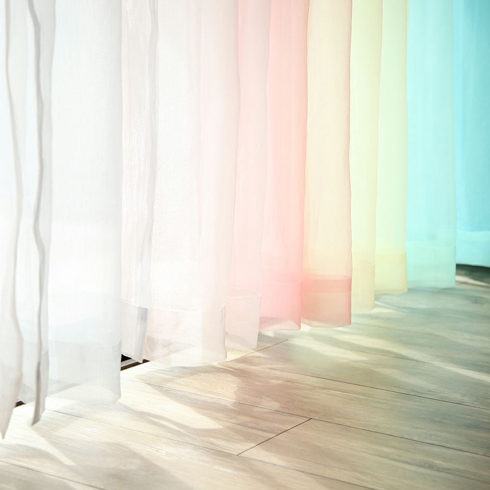 レジェ】 選べる12色 オーガンジー 洗濯可 透け感 レースカーテン