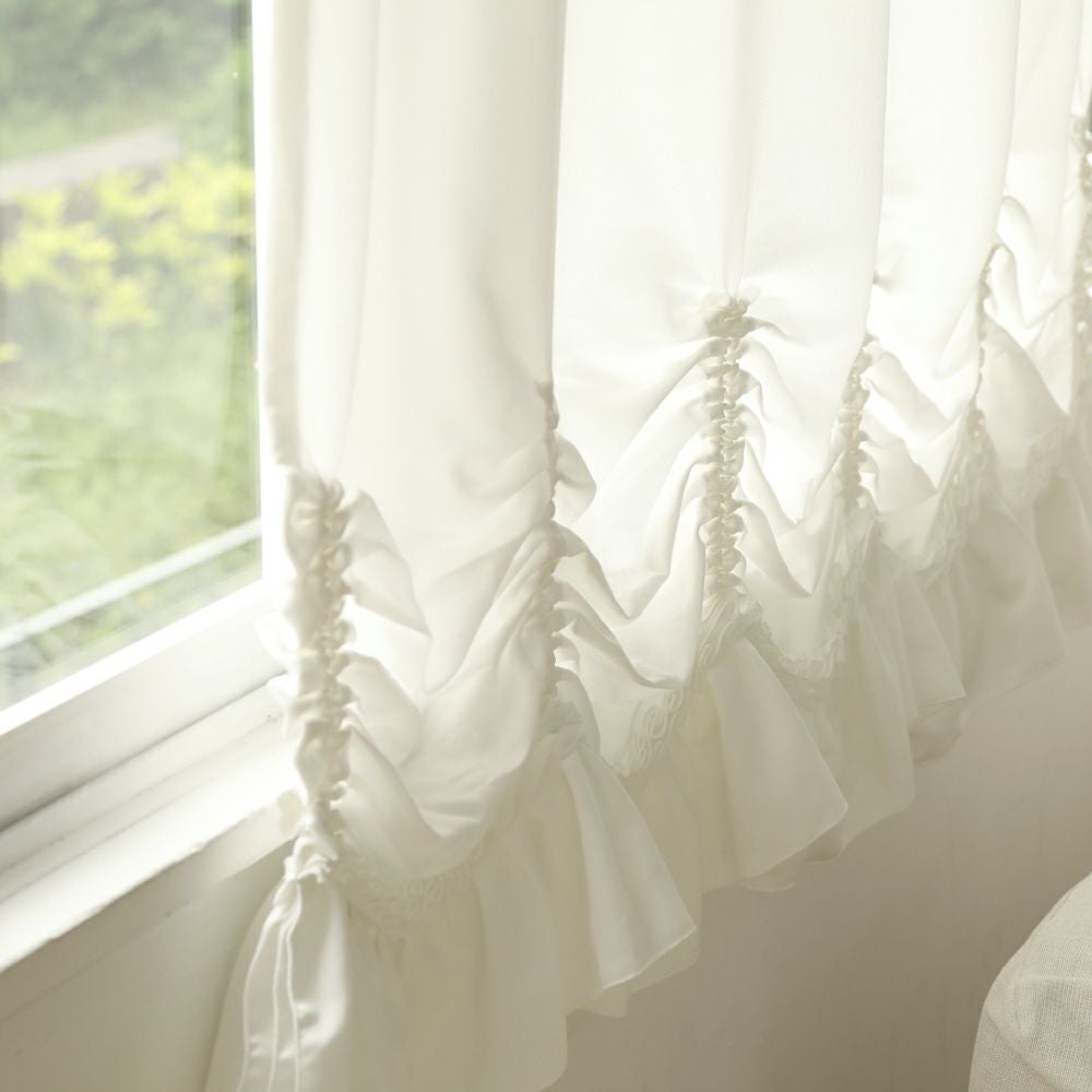 ドレッシーフリル（海外受注生産品）】 洗濯可 フリルカーテン