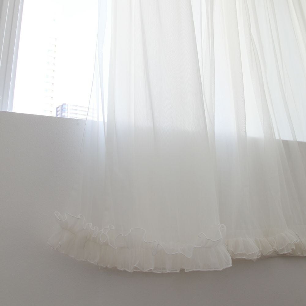 メローフリル（海外受注生産品）】 洗濯可 フリルカーテン 一体型