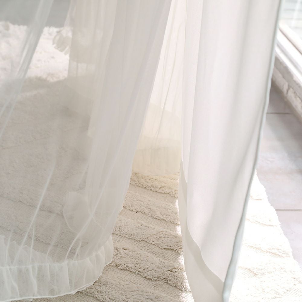 メローフリル（海外受注生産品）】 洗濯可 フリルカーテン 一体型