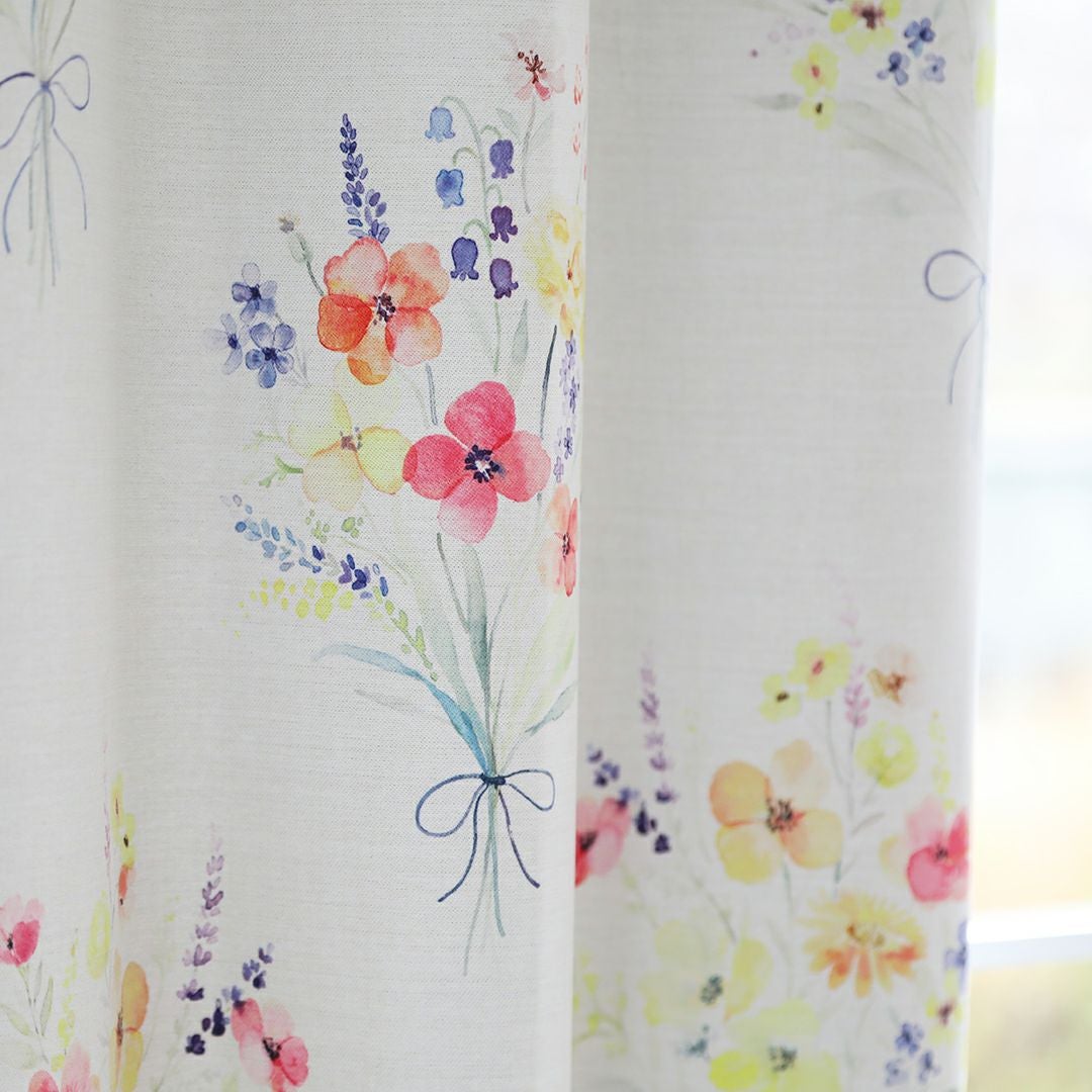 ポップフルーツ】遮光2級 洗濯可 フルーツ柄 ドレープカーテン