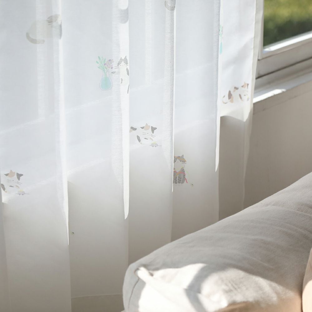 オメカシネコレース】 ≪※在庫僅少につき要問い合わせ≫ 洗濯可 UV