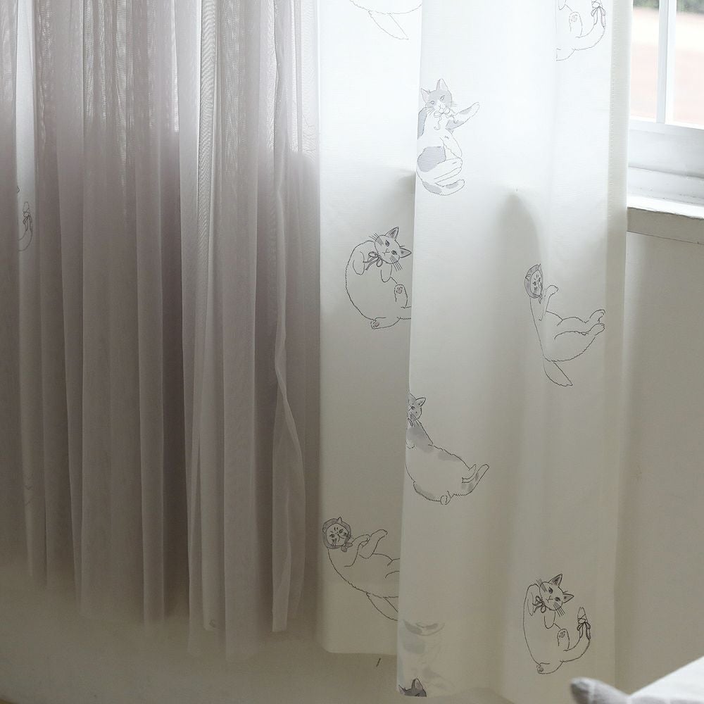 オメカシネコレース】 ≪※在庫僅少につき要問い合わせ≫ 洗濯可 UV