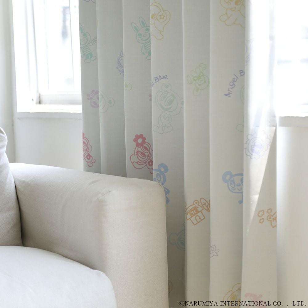 ANGEL BLUE】スマイルパーティー エンジェルブルー 洗濯可 遮光2級