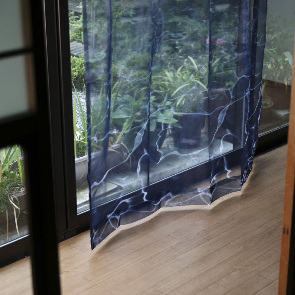 水面】 オーガンジー レースカーテン | おしゃれなカーテンVENIRC ベニーク